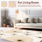 Pale Dandelion Field Pattern Rug