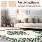 Intricate Floral Scrollwork Design Rug