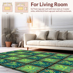 Art Nouveau Floral Lattice Pattern Rug