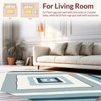 Cool Tone Diamond Pattern Rug