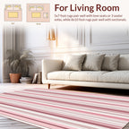 Pink Striped Geometric Rug