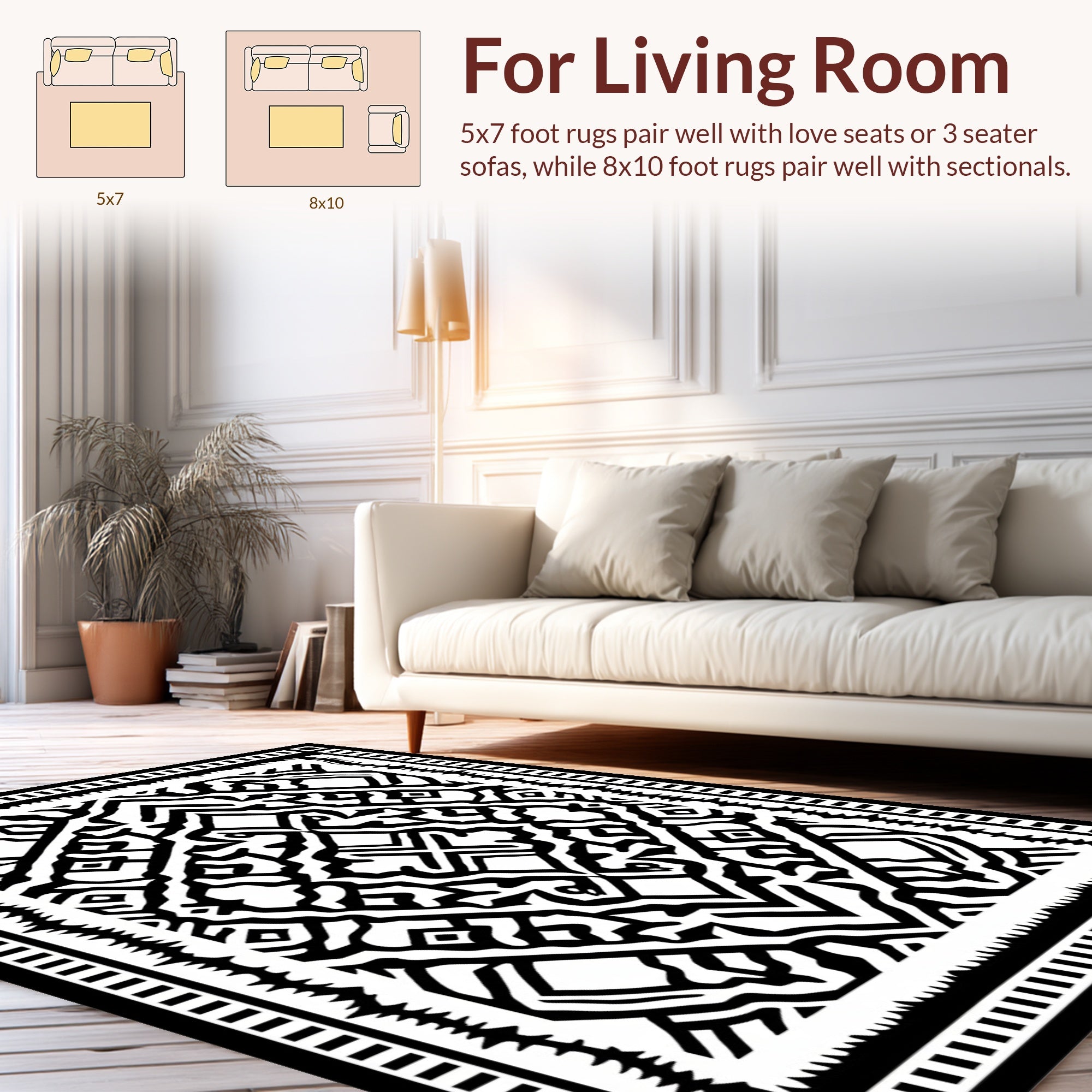 Monochromatic Linear Abstract Geometric Rug
