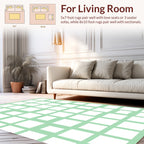 Mint Lattice Geometric Pattern Rug