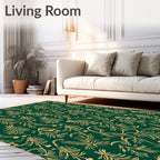 Emerald Forest Botanical Scroll Rug