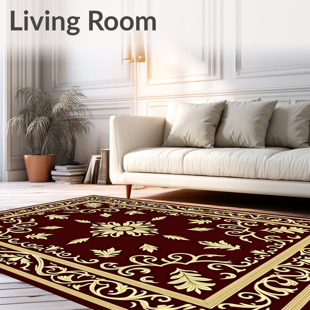 Foliate Scrollwork Motif Rug