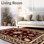 Foliate Scrollwork Motif Rug