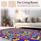 Vibrant Mandala Floral Pattern Rug