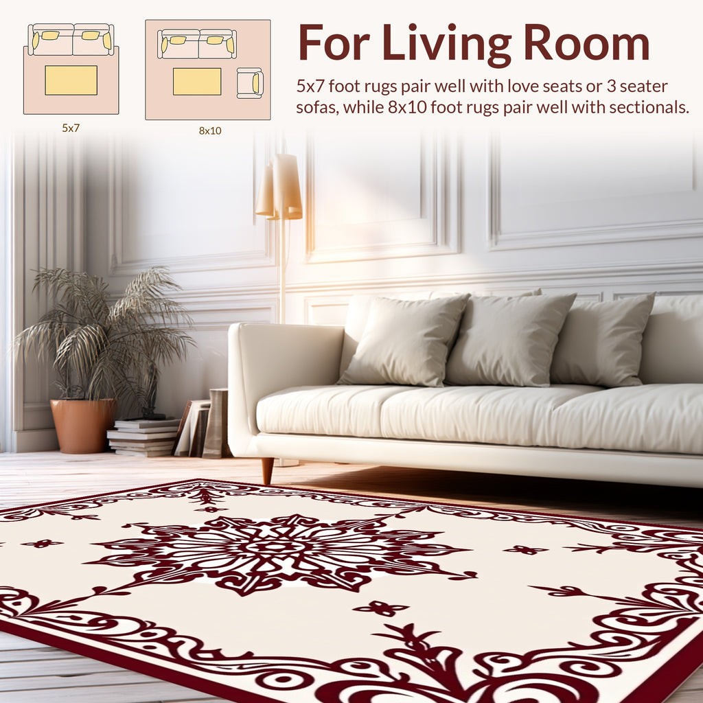 Rich Floral Mandala Patterned Rug