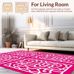 Ornate White Geometric Lattice Design Rug