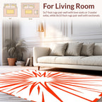 Radiant Sunburst Geometric Design Rug