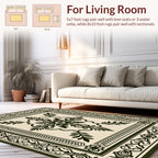 Ornate Floral Bordered Classic Medallion Rug