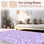 Whimsical Purple Swirl Pattern Rug