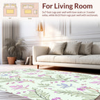 Whimsical Floral Leaf Pattern Rug