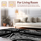 Art Nouveau Floral Outline Design Rug