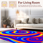 Vibrant Swirling Abstract Pattern Rug