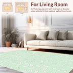Delicate Leaf Branches All Over Design Rug