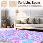 Pastel Swirls Stars Rug