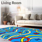 Playful Car and Skateboard Road Adventure Rug