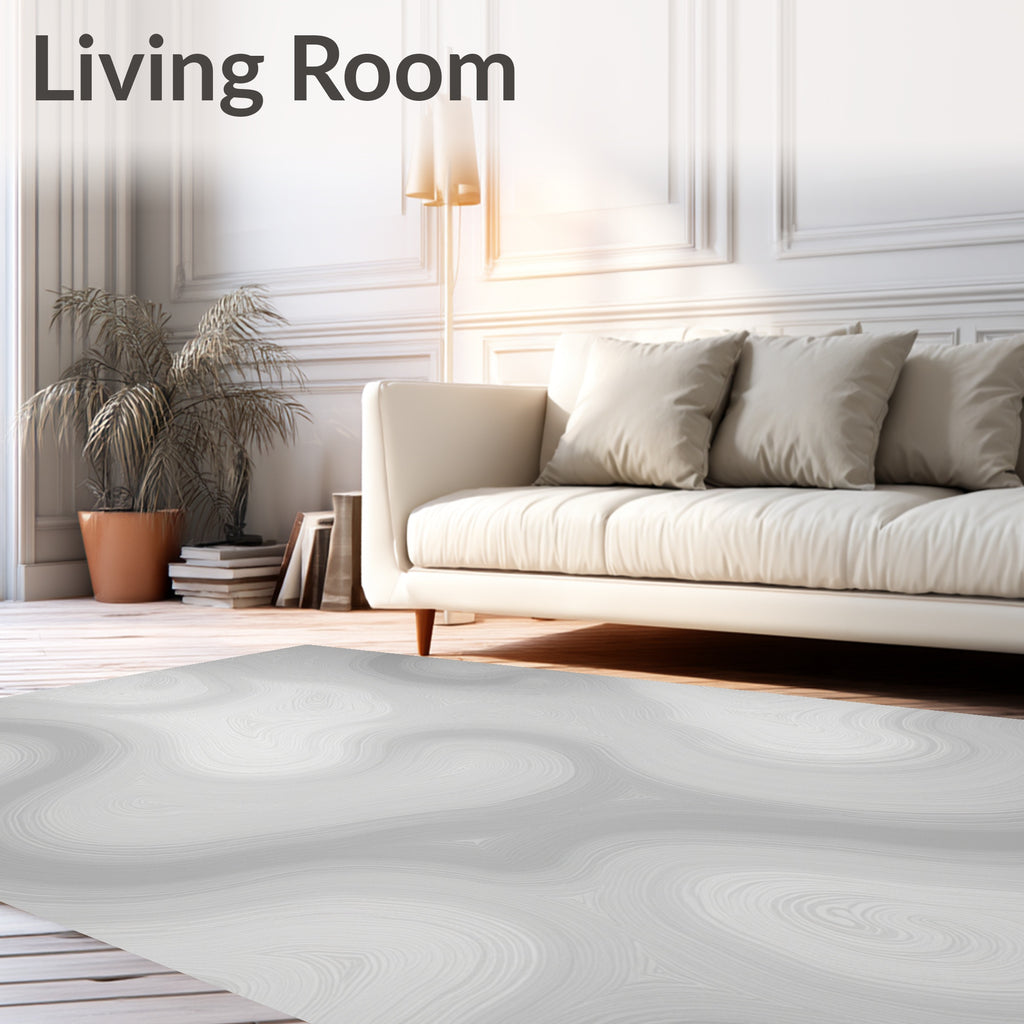 Swirling Abstract Neutral Tone Rug