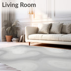 Swirling Abstract Neutral Tone Rug