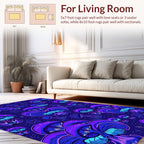 Psychedelic Mushroom Star Pattern Rug