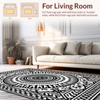 Bold Circular Tribal Pattern Rug