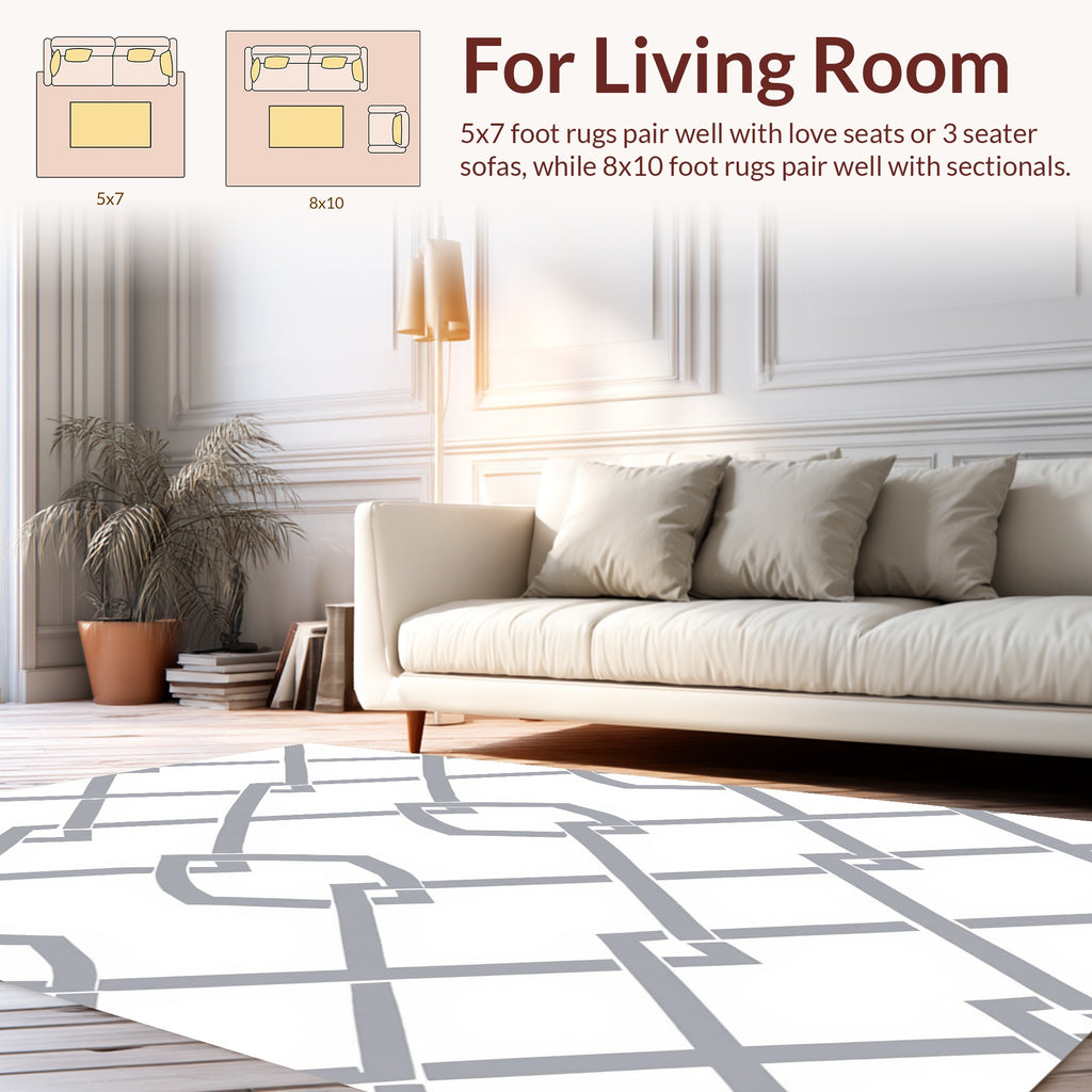 Interlocking Geometric Pattern Rug