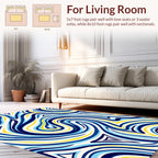Abstract Swirls Triangles Pattern Design Rug