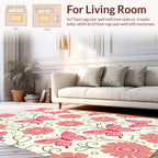 Pink Butterflies and Floral Vines Rug