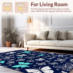 Whimsical Butterfly Pattern Rug