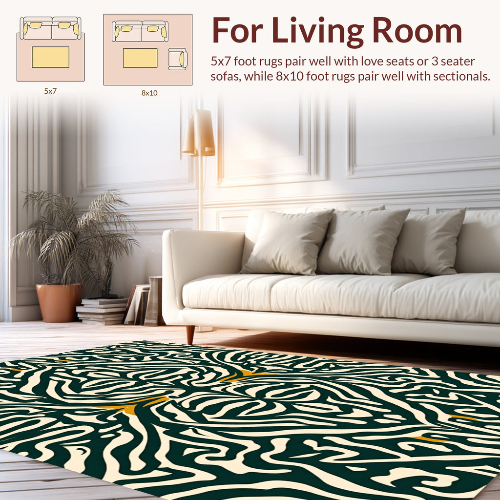 Abstract Zebra Patterned Design Rug