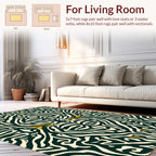 Abstract Zebra Patterned Design Rug