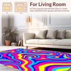 Vibrant Swirl 3 Color Design Rug