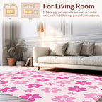 Pink Floral Pattern Rug