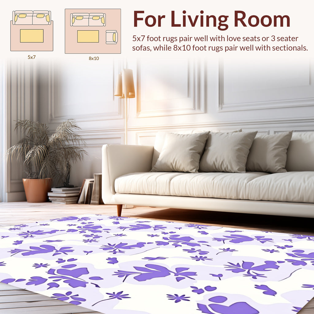 Lila Floral Cutout Pattern Rug