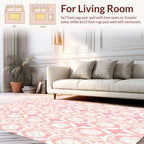 Sweet Pastel Geometric Design Rug