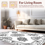 Floral Sunburst Mandala Pattern Design Rug