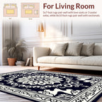 Classic Floral Scrollwork Symmetry Rug