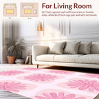 Pink Floral Pastel Pattern Rug