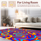 Vibrant Swirl Abstract Pattern Rug