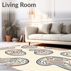 Abstract Organic Line Art Rug