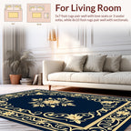 Ornate Floral Scrollwork Classic Design Rug