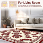 Radiant Sunburst Floral Border Design Rug