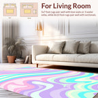 Pastel Swirl Patterned Design Rug