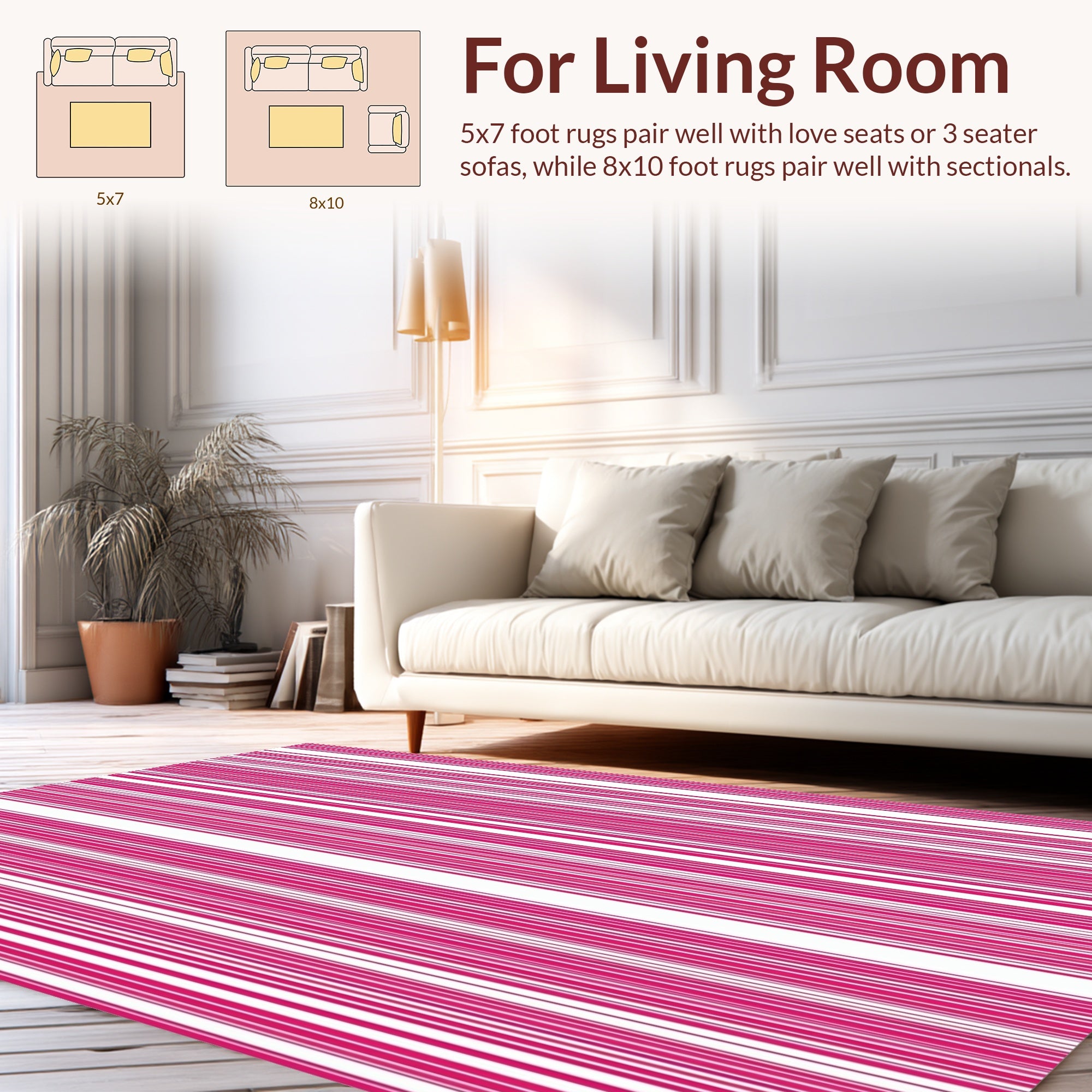 Bold Stripe Pattern Design Rug