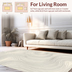 Abstract Swirling Line Pattern Rug