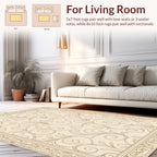 Elegant Scrollwork Floral Pattern Rug