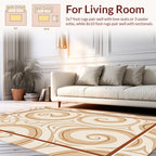 Swirl Pattern Neutral Tones Rug