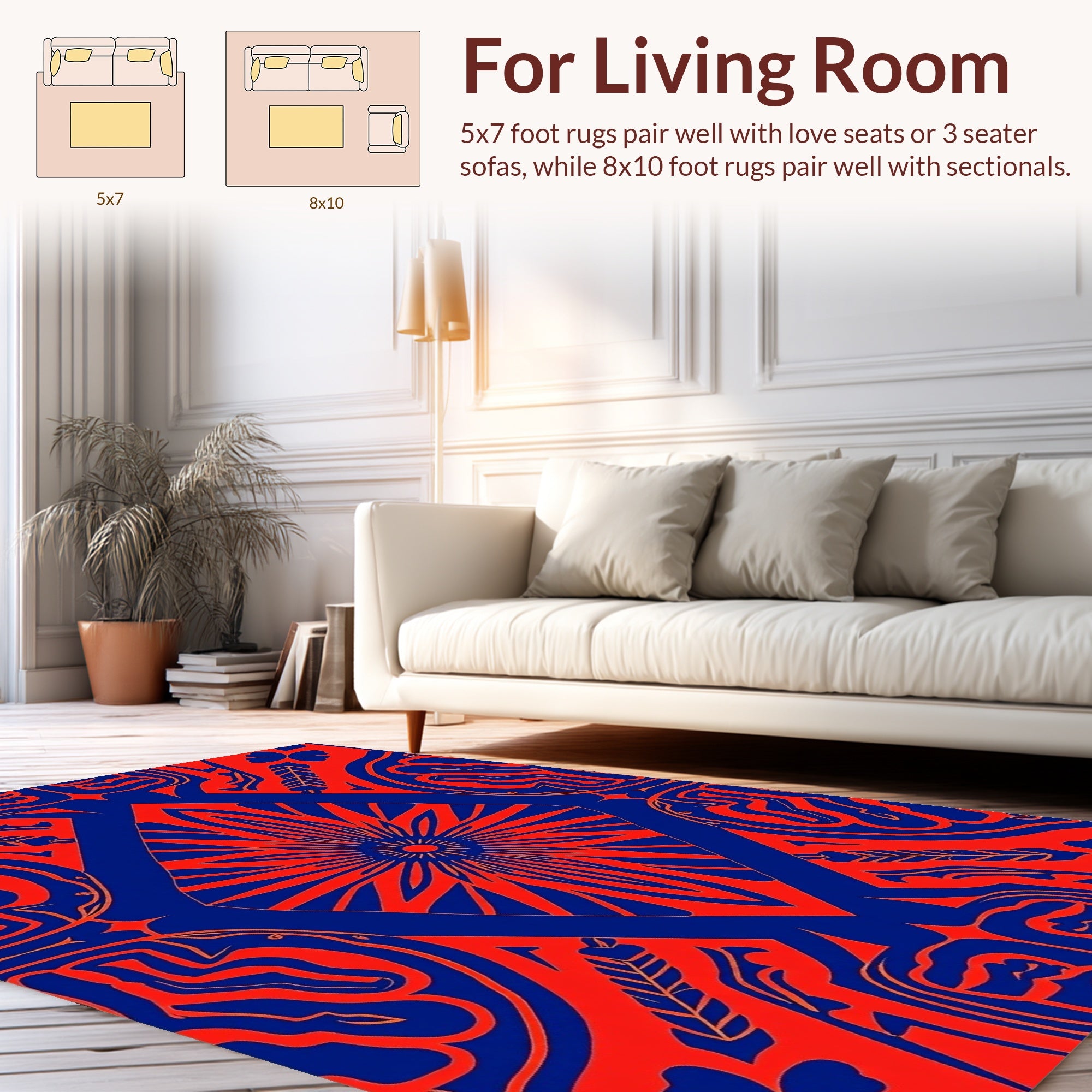 Bold Abstract Geometric Symmetry Rug