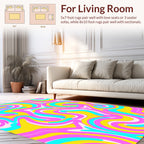 Vibrant Swirls Bold Pattern Rug